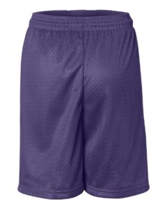 Badger 2207 Youth Pro Mesh 6″ Shorts – Purple (back)