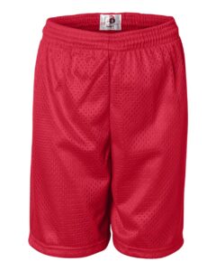 Badger 2207 Youth Pro Mesh 6″ Shorts – Red