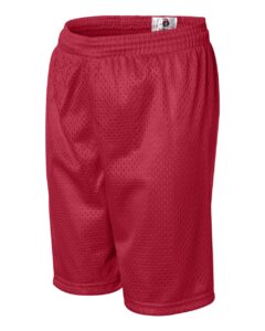 Badger 2207 Youth Pro Mesh 6″ Shorts – Red (side)