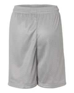 Badger 2207 Youth Pro Mesh 6″ Shorts – Silver (back)