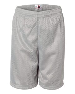Badger 2207 Youth Pro Mesh 6″ Shorts – Silver