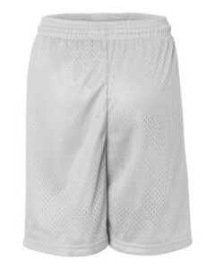 Badger 2207 Youth Pro Mesh 6″ Shorts – White (back)