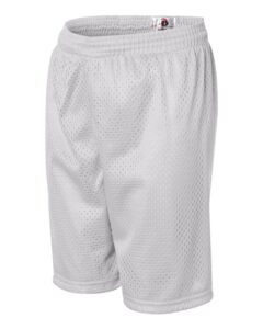 Badger 2207 Youth Pro Mesh 6″ Shorts – White (side)