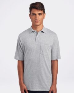 JERZEES 436MPR Men’s SpotShield® 50/50 Polo with Pocket