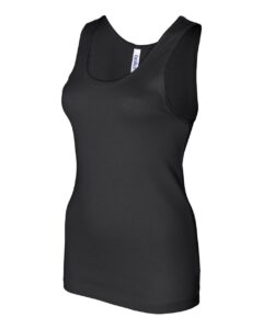 BELLA + CANVAS 1080 Women’s Baby Rib Tank – Black (side)