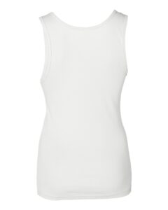 BELLA + CANVAS 1080 Women’s Baby Rib Tank – White (back)
