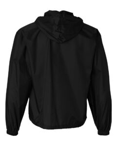 Augusta Sportswear 3130 Unisex Packable Half-Zip Hooded Pullover Jacket – Black (back)