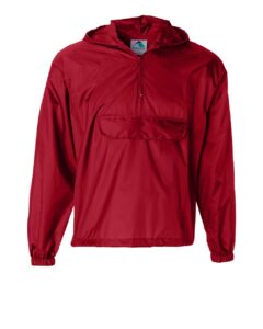 Augusta Sportswear 3130 Unisex Packable Half-Zip Hooded Pullover Jacket – Red