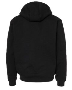 DRI DUCK 7033 Men’s Crossfire Heavyweight Power Fleece Hooded Jacket with Thermal Lining – Black (back)