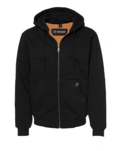 DRI DUCK 7033 Men’s Crossfire Heavyweight Power Fleece Hooded Jacket with Thermal Lining – Black