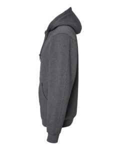 DRI DUCK 7033 Men’s Crossfire Heavyweight Power Fleece Hooded Jacket with Thermal Lining – Dark Oxford (side)