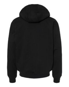 DRI DUCK 7033T Men’s Tall Crossfire Heavyweight Power Fleece Hooded Jacket with Thermal Lining – Black (back)