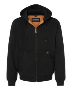 DRI DUCK 7033T Men’s Tall Crossfire Heavyweight Power Fleece Hooded Jacket with Thermal Lining – Black