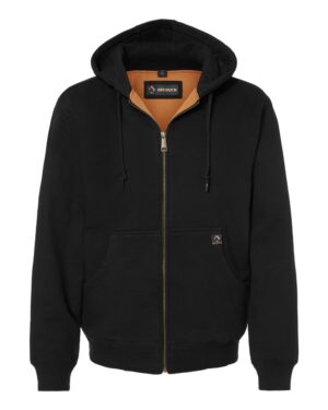 DRI DUCK 7033T Men’s Tall Crossfire Heavyweight Power Fleece Hooded Jacket with Thermal Lining – Black