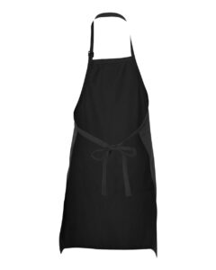 Chef Designs TT30 Premium Bib Apron – Black (back)