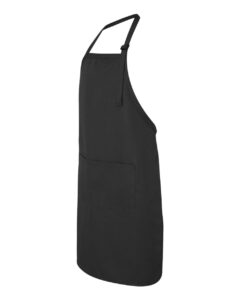 Chef Designs TT30 Premium Bib Apron – Black (side)