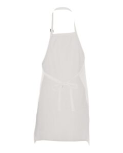 Chef Designs TT30 Premium Bib Apron – White (back)