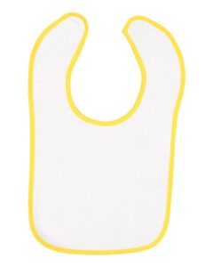 Rabbit Skins 1003 Infant Contrast Trim Terry Bib – Gold