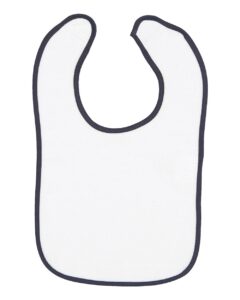 Rabbit Skins 1003 Infant Contrast Trim Terry Bib – Navy