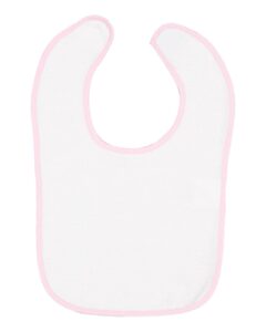 Rabbit Skins 1003 Infant Contrast Trim Terry Bib – Pink