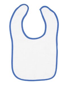 Rabbit Skins 1003 Infant Contrast Trim Terry Bib – Royal