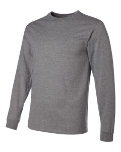 JERZEES 29LSR Unisex Dri-Power® Long Sleeve 50/50 T-Shirt – Oxford (side)
