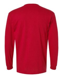 Gildan 8400 Unisex DryBlend® 50/50 Long Sleeve T-Shirt – Red (back)