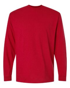 Gildan 8400 Unisex DryBlend® 50/50 Long Sleeve T-Shirt – Red