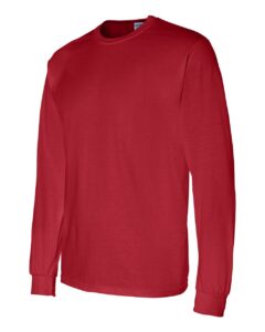 Gildan 8400 Unisex DryBlend® 50/50 Long Sleeve T-Shirt – Red (side)