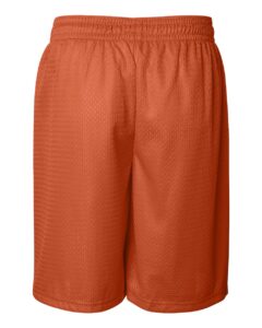 Badger 7209 Men’s Pro Mesh 9″ Shorts – Burnt Orange (back)