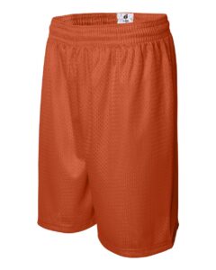 Badger 7209 Men’s Pro Mesh 9″ Shorts – Burnt Orange (side)