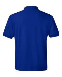 Hanes 054X Unisex EcoSmart® Jersey Polo – Deep Royal (back)