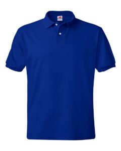 Hanes 054X Unisex EcoSmart® Jersey Polo – Deep Royal