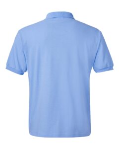 Hanes 054X Unisex EcoSmart® Jersey Polo – Light Blue (back)
