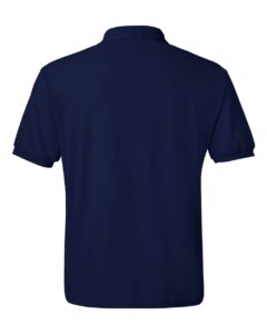 Hanes 054X Unisex EcoSmart® Jersey Polo – Navy (back)