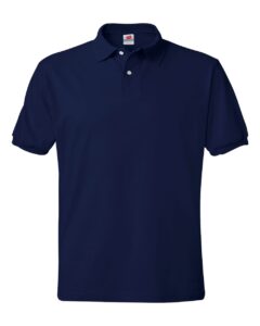 Hanes 054X Unisex EcoSmart® Jersey Polo – Navy