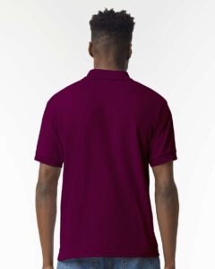 Gildan 8800 Unisex DryBlend® Polo – Maroon (on model back)