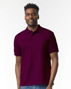 Gildan 8800 Unisex DryBlend® Polo – Maroon (on model)
