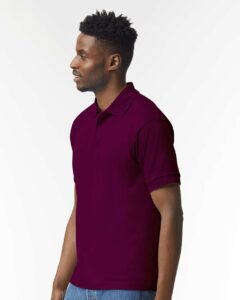 Gildan 8800 Unisex DryBlend® Polo – Maroon (on model side)