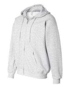 Hanes F280 Unisex Ultimate Cotton® Full-Zip Hooded Sweatshirt – Ash (side)