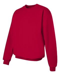 Hanes F260 Unisex Ultimate Cotton® Crewneck Sweatshirt – Deep Red (side)