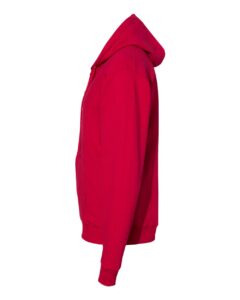Hanes P180 Unisex EcoSmart® Full-Zip Hooded Sweatshirt – Deep Red (side)