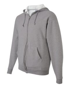 JERZEES 993MR Unisex NuBlend® Full-Zip Hooded Sweatshirt – Oxford (side)