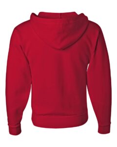 JERZEES 993MR Unisex NuBlend® Full-Zip Hooded Sweatshirt – True Red (back)