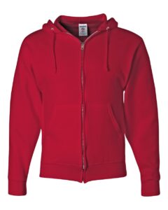 JERZEES 993MR Unisex NuBlend® Full-Zip Hooded Sweatshirt – True Red