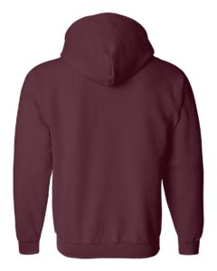 Gildan 18600 Unisex Heavy Blend™ Full-Zip Hooded Sweatshirt – Maroon (back)