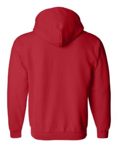 Gildan 18600 Unisex Heavy Blend™ Full-Zip Hooded Sweatshirt – Red (back)