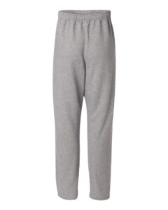 JERZEES 974MPR Unisex NuBlend® Open-Bottom Sweatpants with Pockets – Oxford (back)