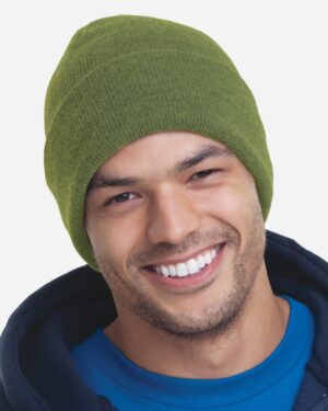Bayside 3825 USA-Made 12” Knit Cuffed Beanie