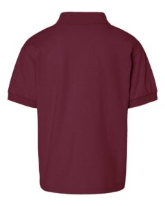 Gildan 8800B Youth DryBlend® Jersey Polo – Maroon (back)